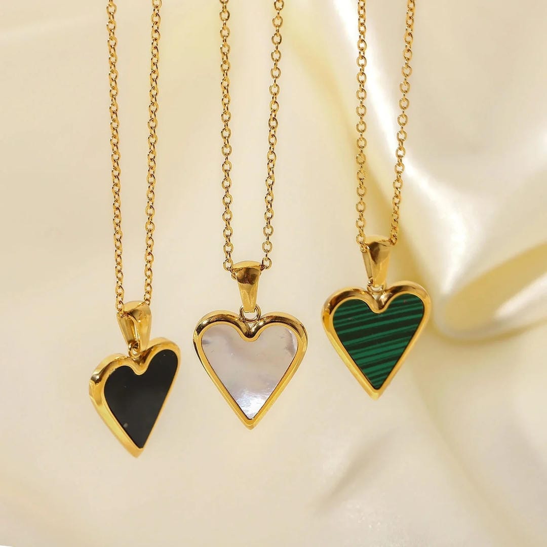 Gleaming Heart Pendant Necklace