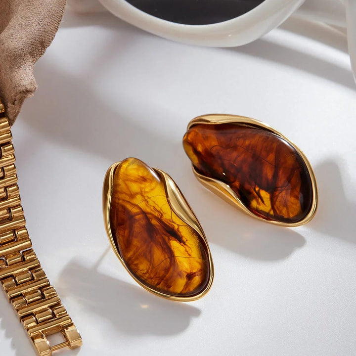 Timeless Polished Gemstone Earrings