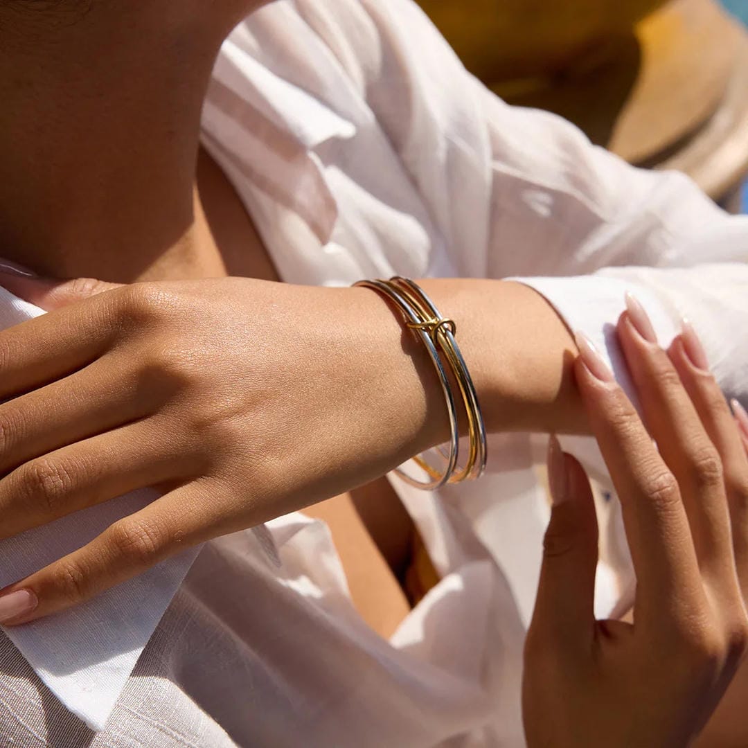 Timeless Two Tone Stacked Bracelet