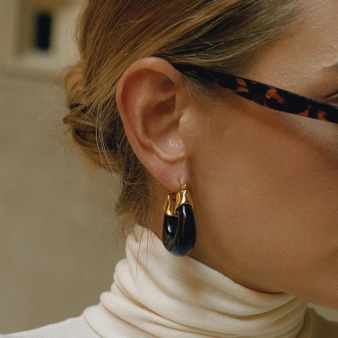 Serene Chunky Enamel Earrings