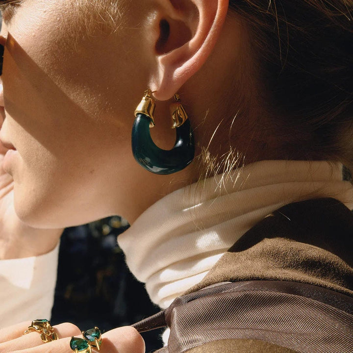 Serene Chunky Enamel Earrings