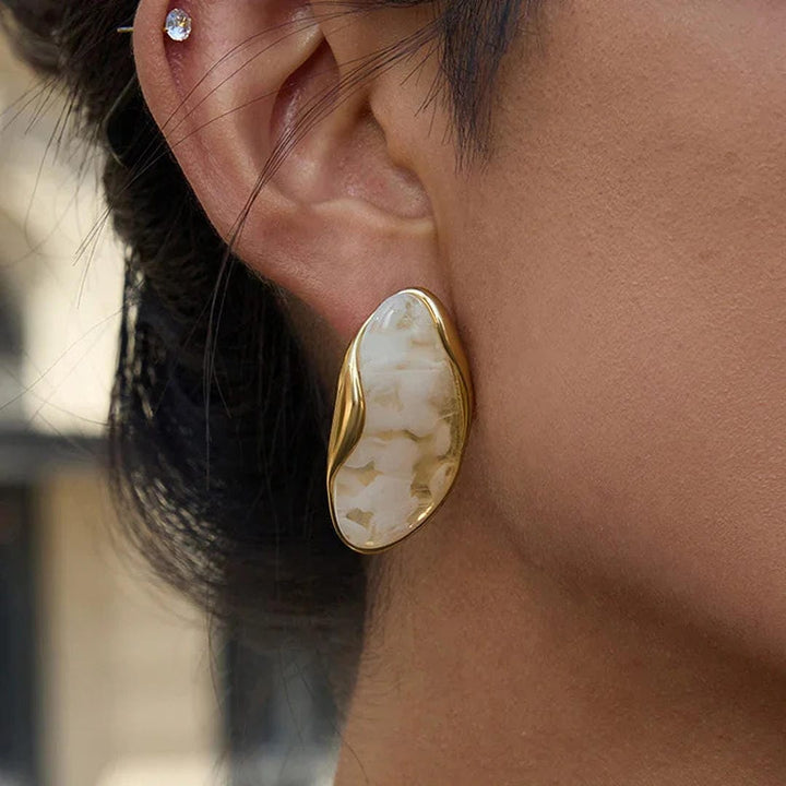 Timeless Polished Gemstone Earrings