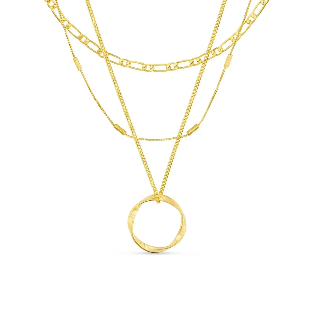 Triple Strand Layer Necklace