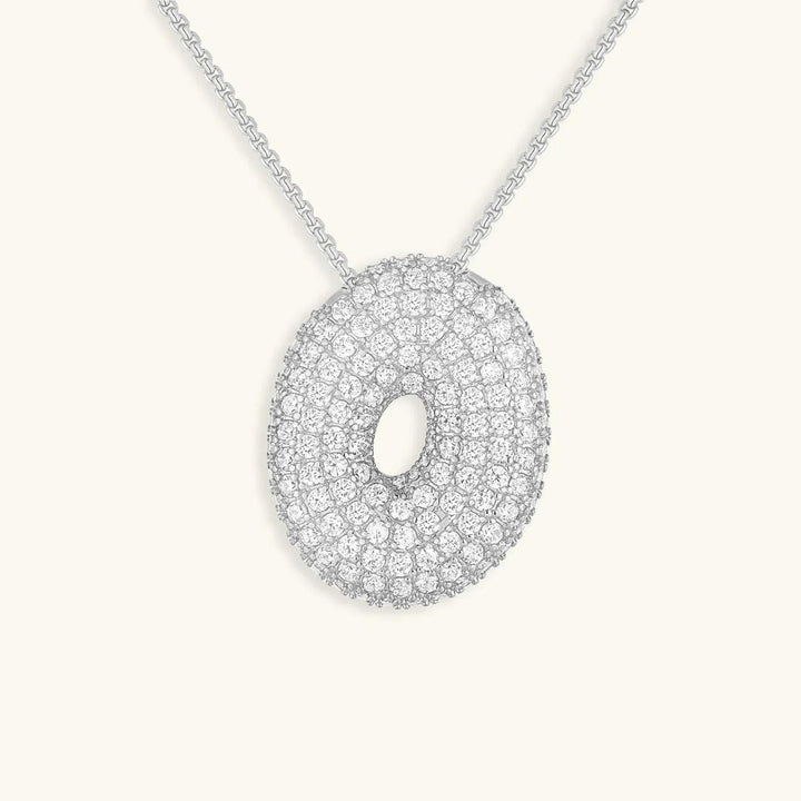 Bubble Initial Crystals Necklace