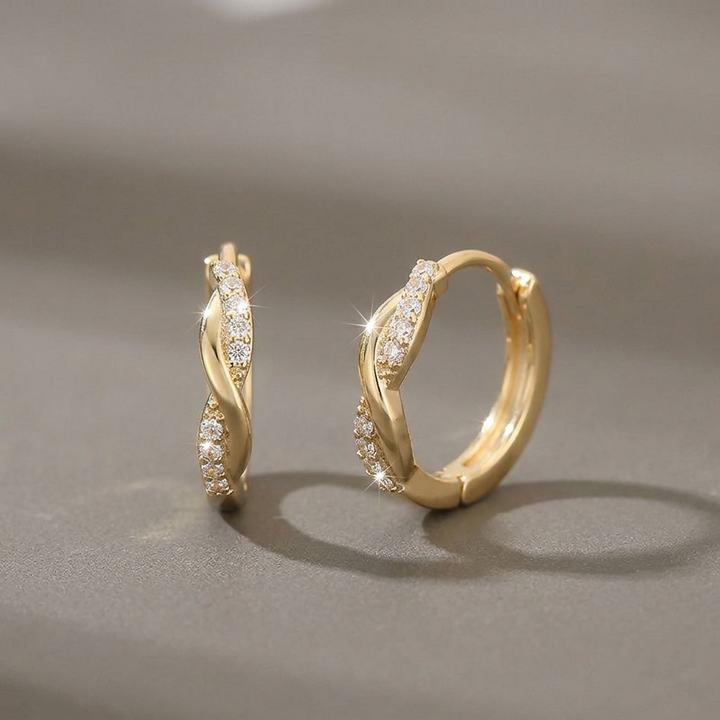 Radiant Twisted Hoop Earrings