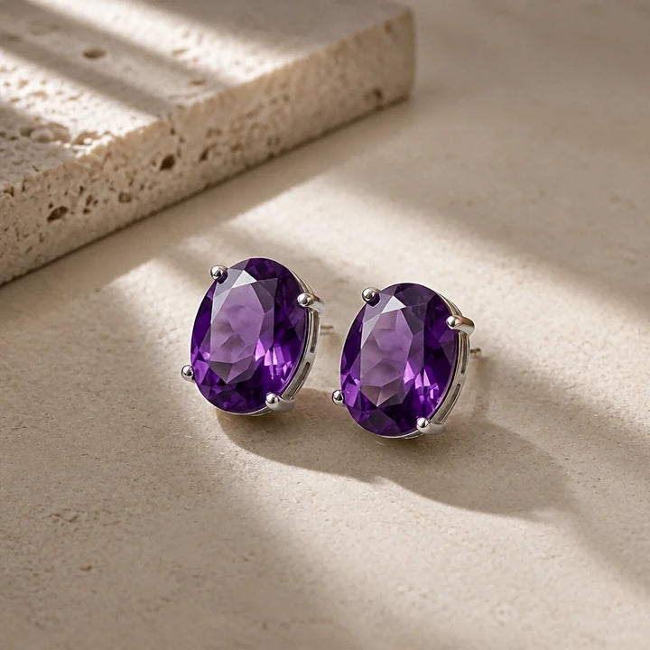 Round Edge Stud Earrings
