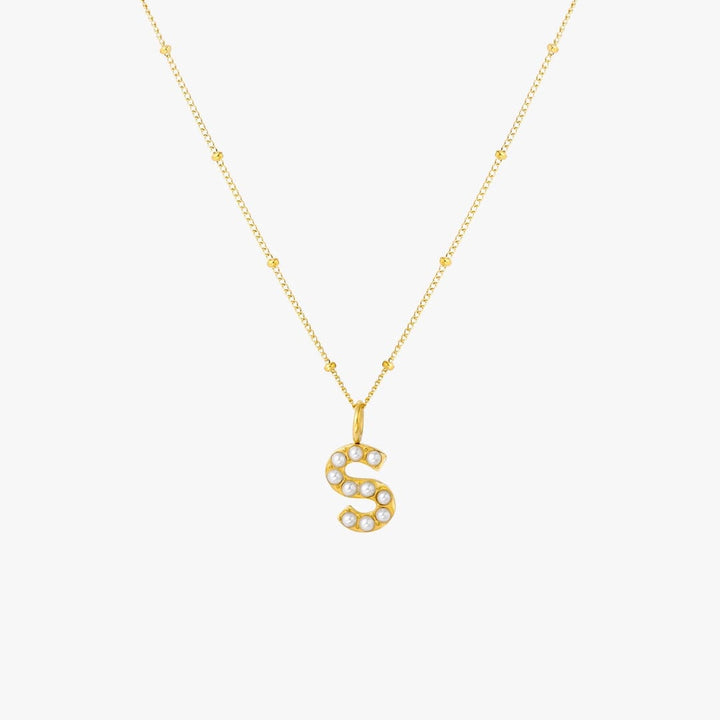 Pearl Initial Pendant Necklace