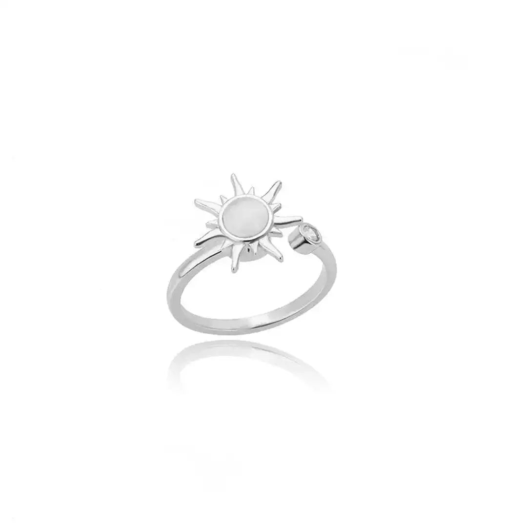 Celestial Sunbeam Moonstone Gold Ring