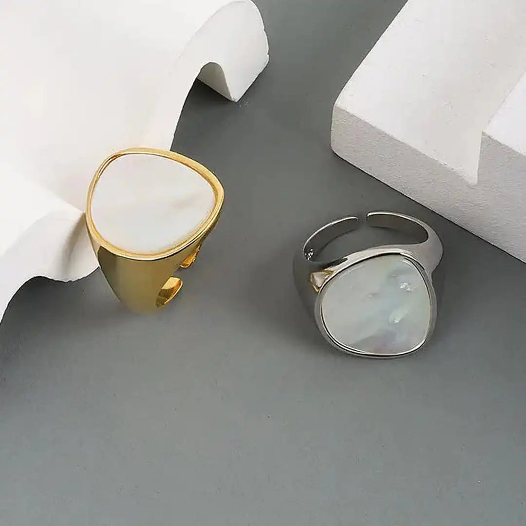 Mother of Pearl Signet Ring