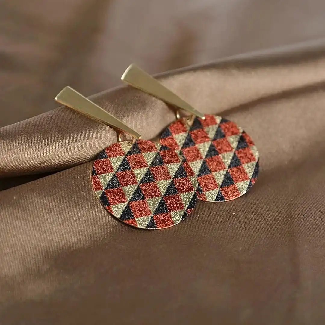 Bohemian Painting Rhinestone Earrings