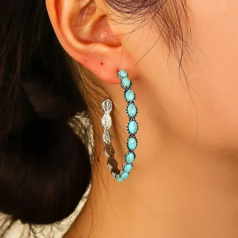 Graceful Silver Hoop Earrings