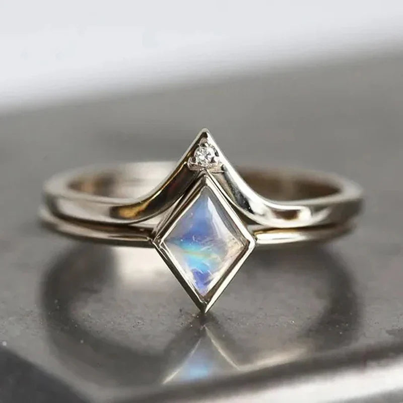 Timeless Chic Rhombic Opal Ring