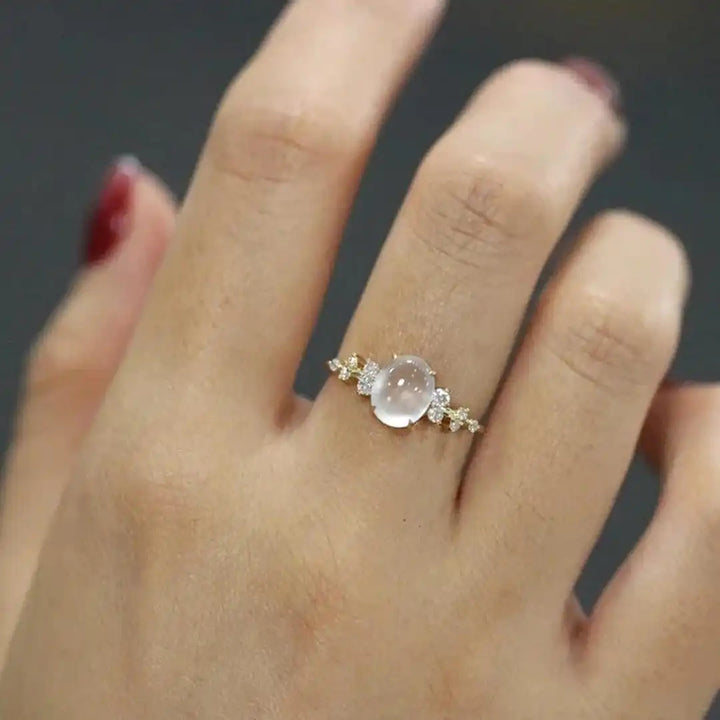 Lunar Glow Moonstone Crystal Ring