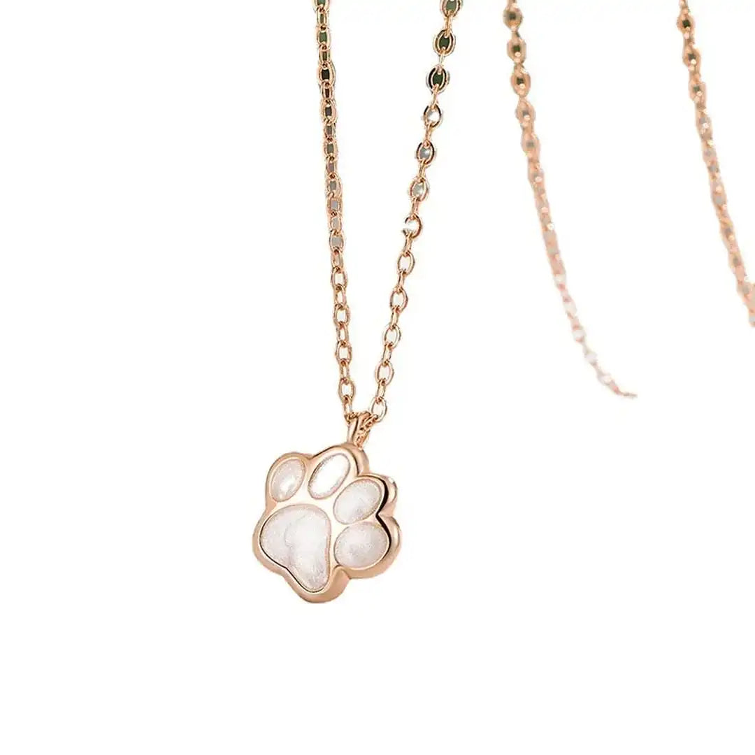 Paw Charm Rose Gold Necklace