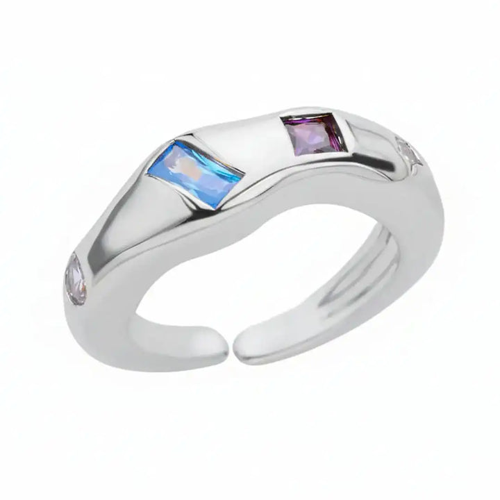 Cosmic Gemstone Chunky Band Rings