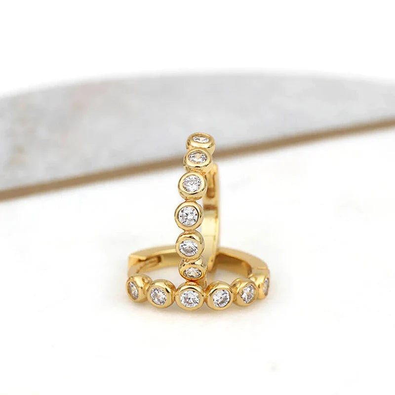 Luxe Fashion Zirconia Hoop Earrings