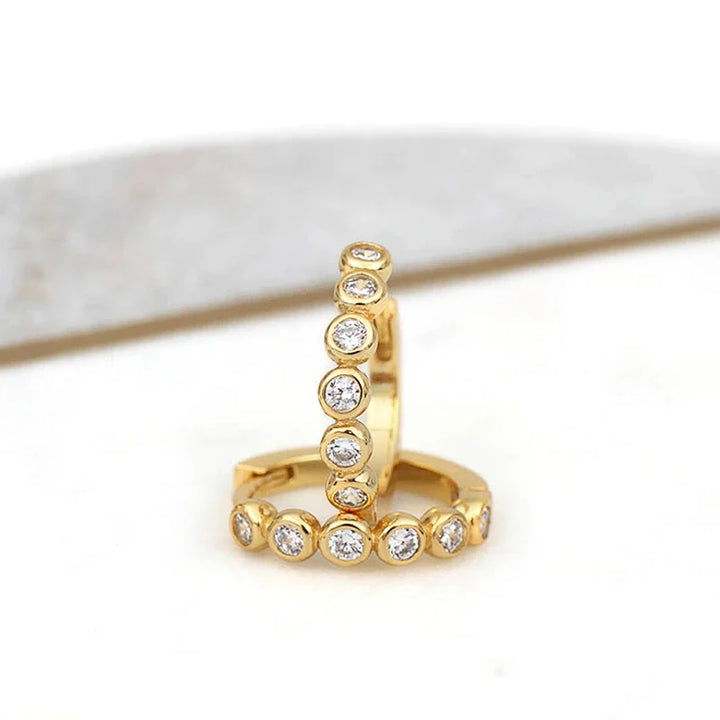 Luxe Fashion Zirconia Hoop Earrings