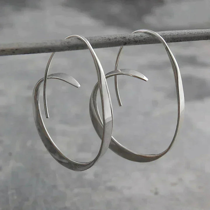Bold Spiral Gold Earrings