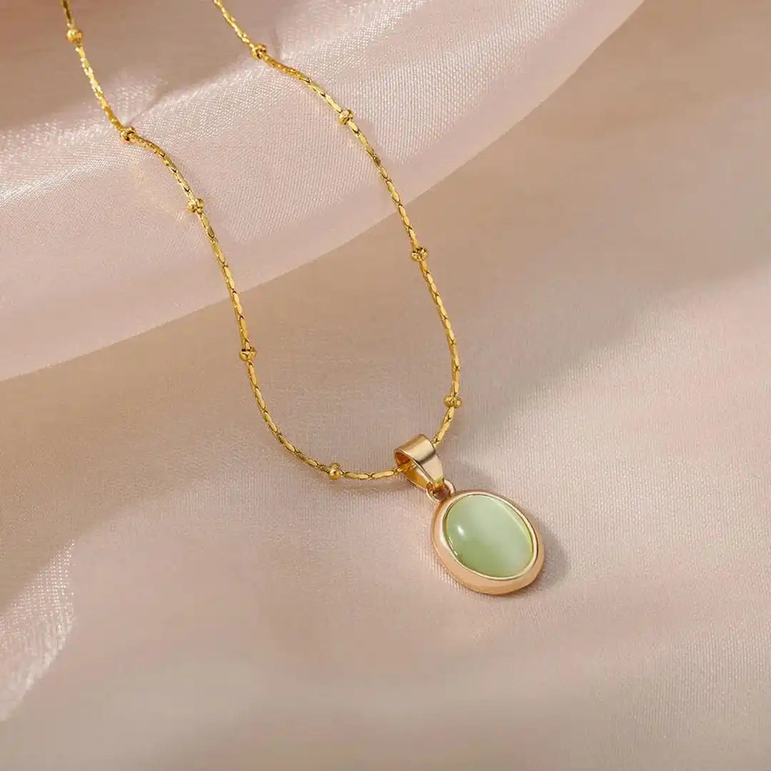 Opal Radiance Gold Necklace
