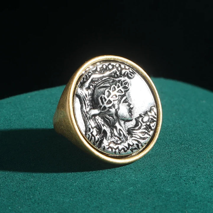 Antique Cameo Portrait Gold Ring
