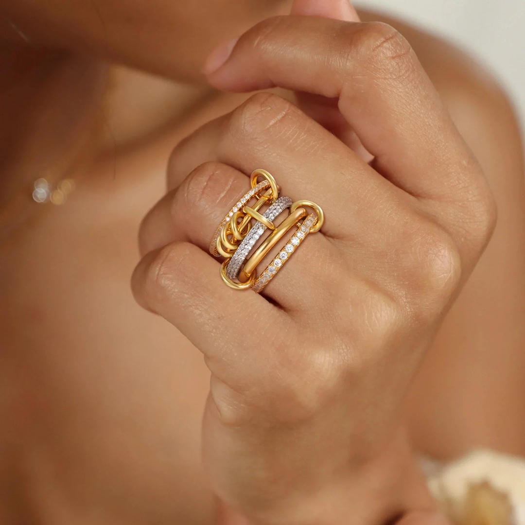 Blaise Stacked Crystals Ring