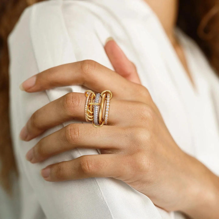 Blaise Stacked Crystals Ring
