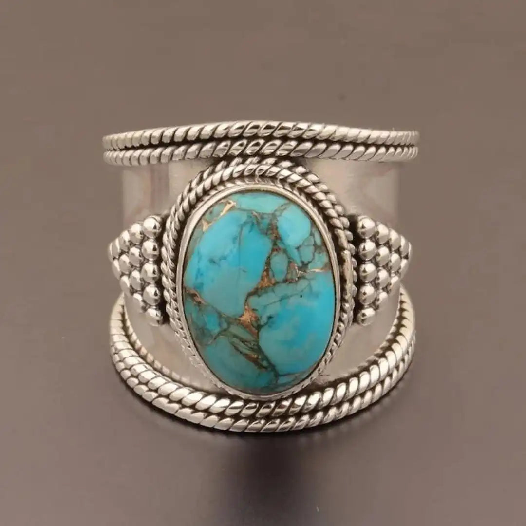 Retro Turquoise Style Ring