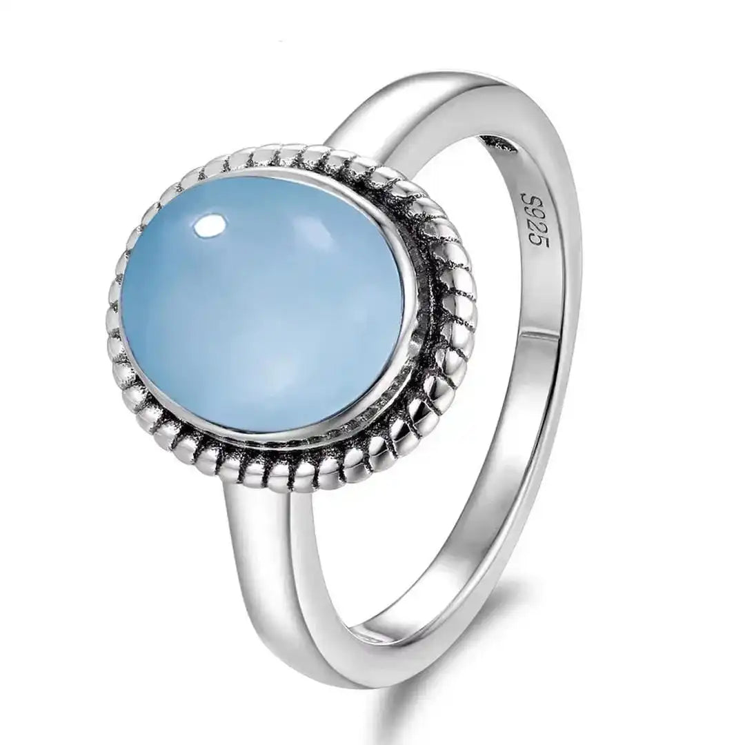 Classic Silver Rope Oval Ring