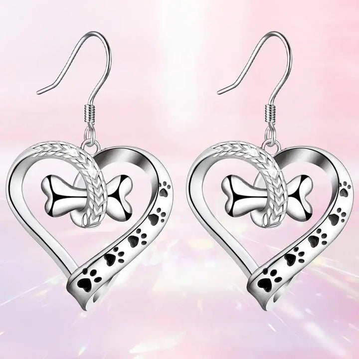 Pet Lover Heart &amp; Bone Jewelry Set
