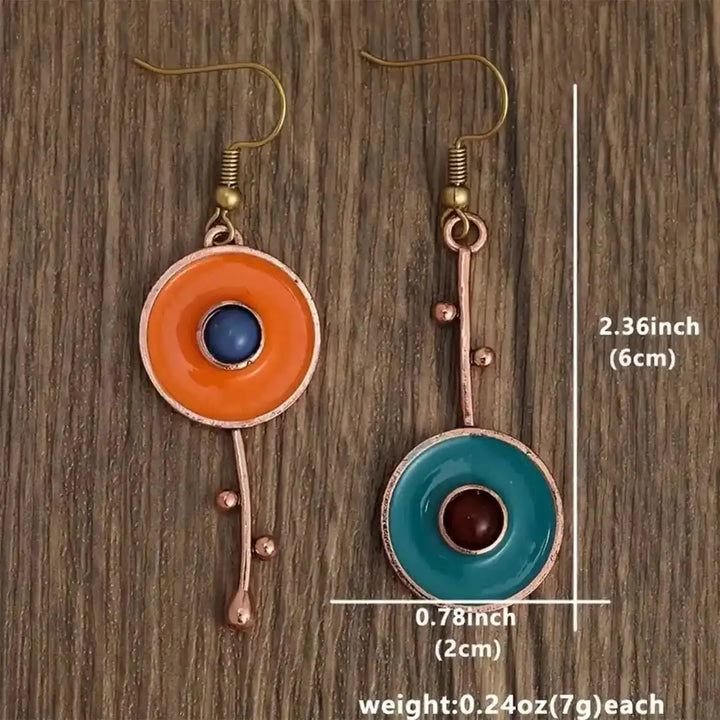 Antique Bronze colour Stone Earrings