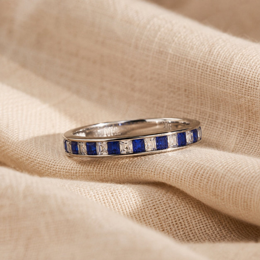 Square Zirconia Silver Ring