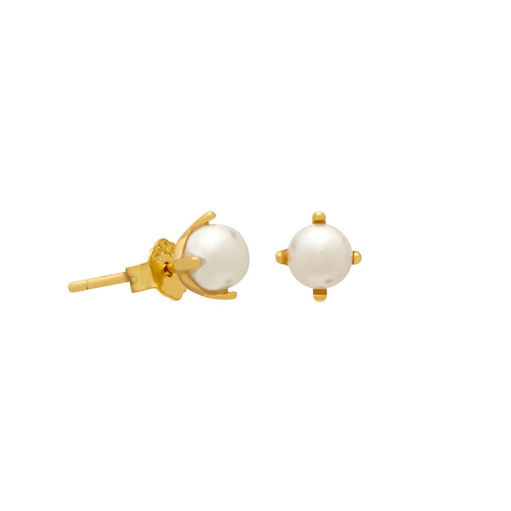 Gold Pearl Studs Small