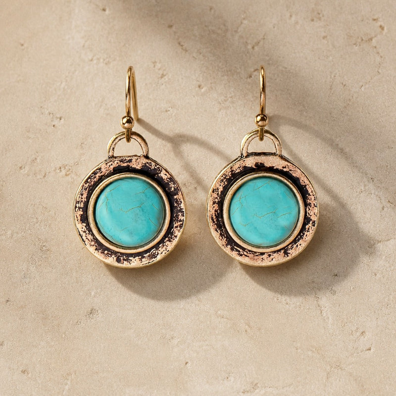 Timeless Round Turquoise Earrings