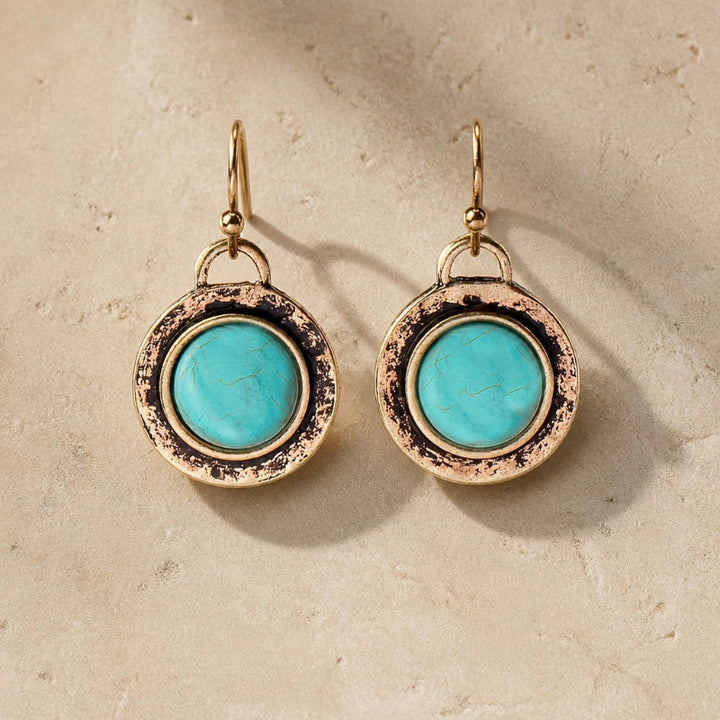 Timeless Round Turquoise Earrings