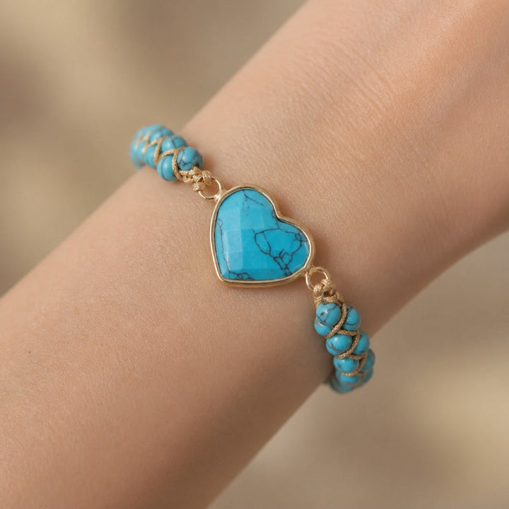 Ethereal Turquoise Heart Bracelet