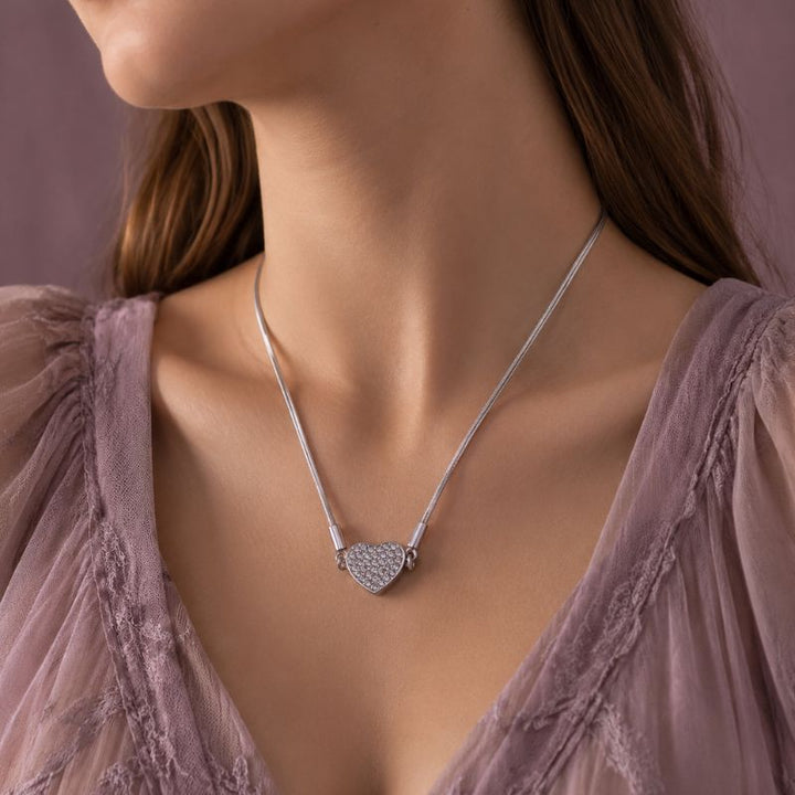 Modern Layered Heart Pendant