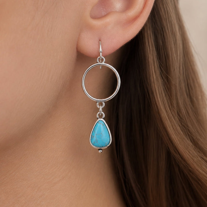 Couture Turquoise Hoop Earrings