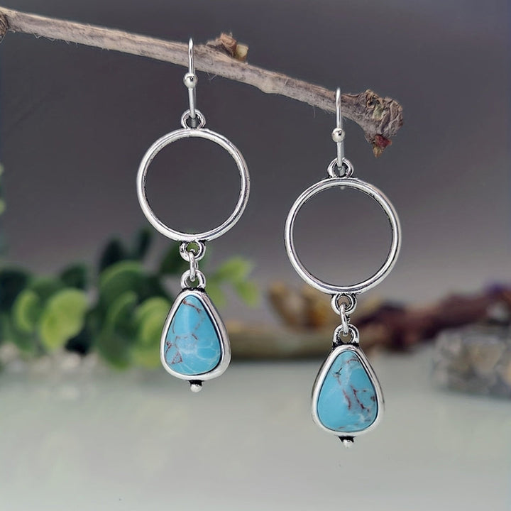Couture Turquoise Hoop Earrings