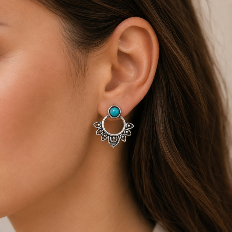 Exquisite Turquoise Drop Earrings