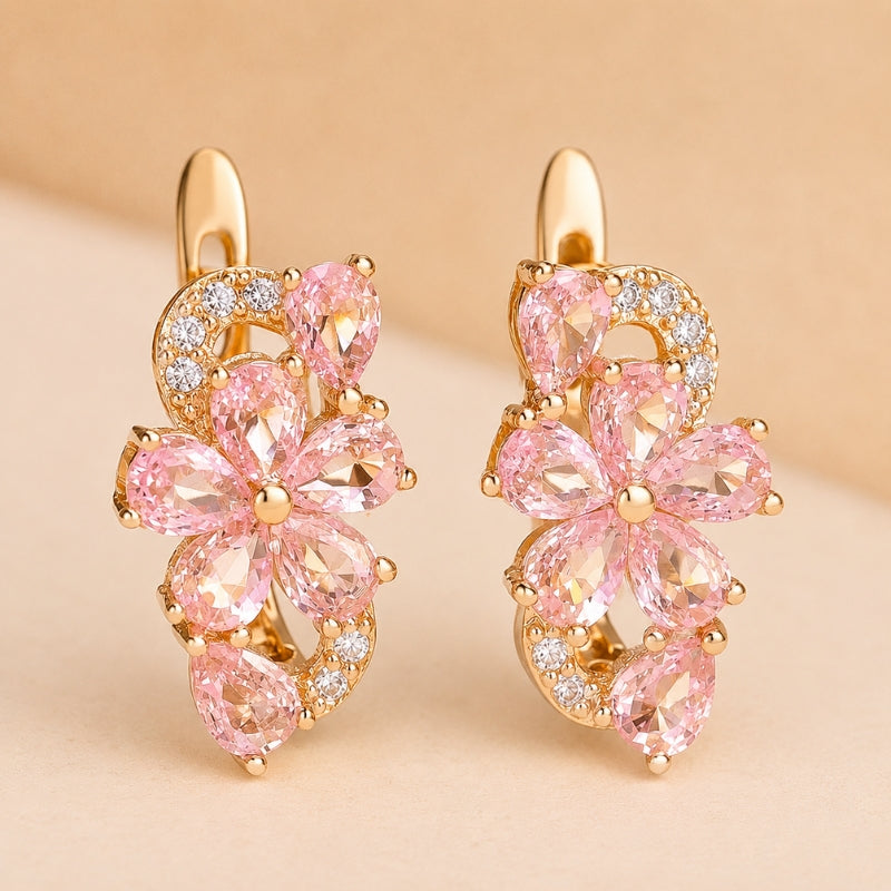 Graceful Flower Petal Earrings