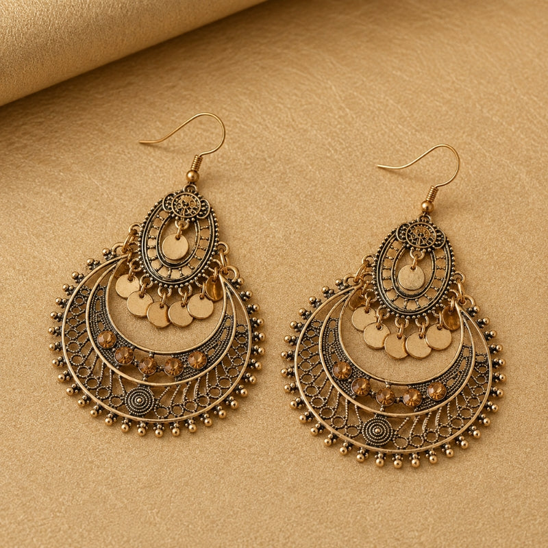Ethereal Gold Tassel Earrings