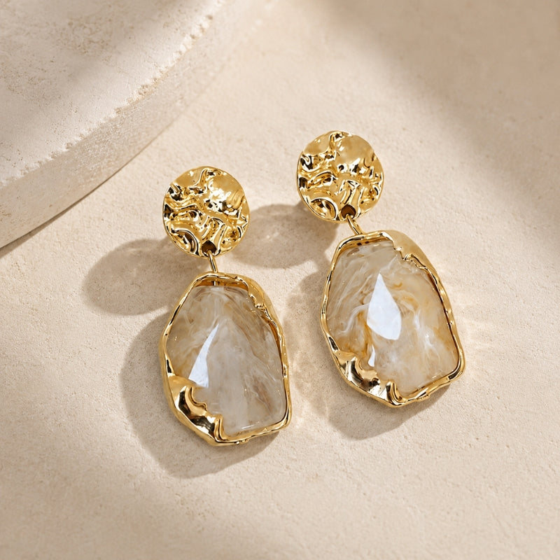 Ethereal Resin Drop Earrings