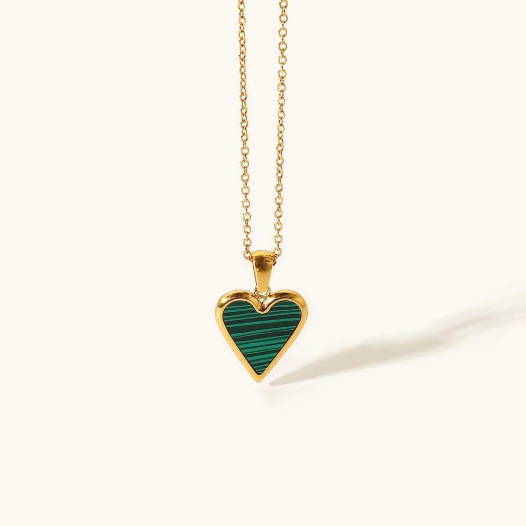Gleaming Heart Pendant Necklace
