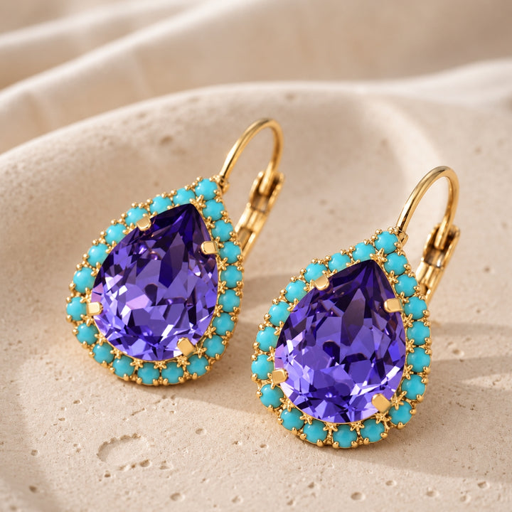 Vintage Crystal Teardrop Earrings