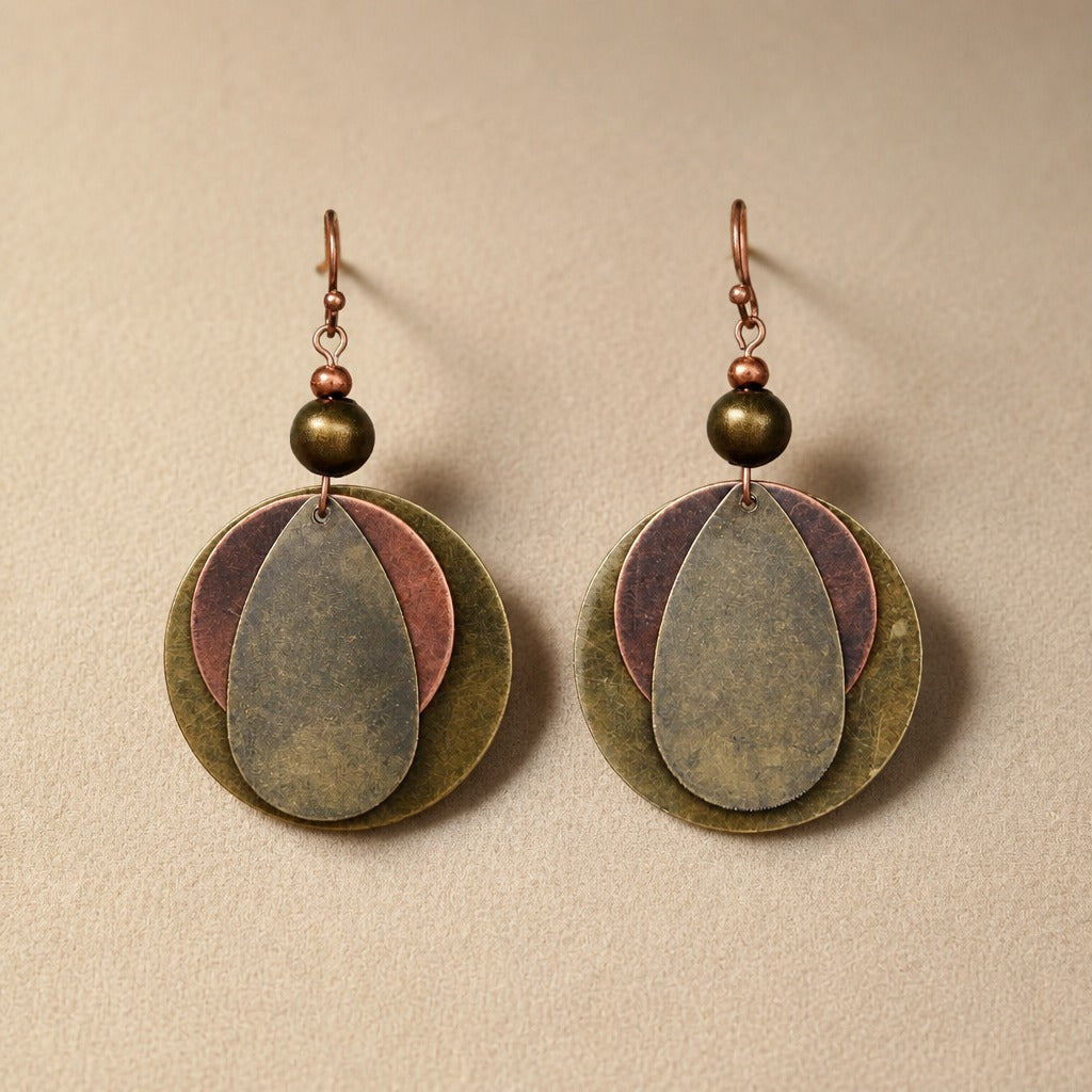 Vintage Boho Round Dangle Earrings