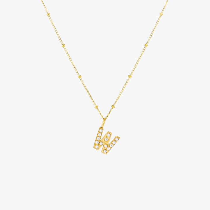 Pearl Initial Pendant Necklace