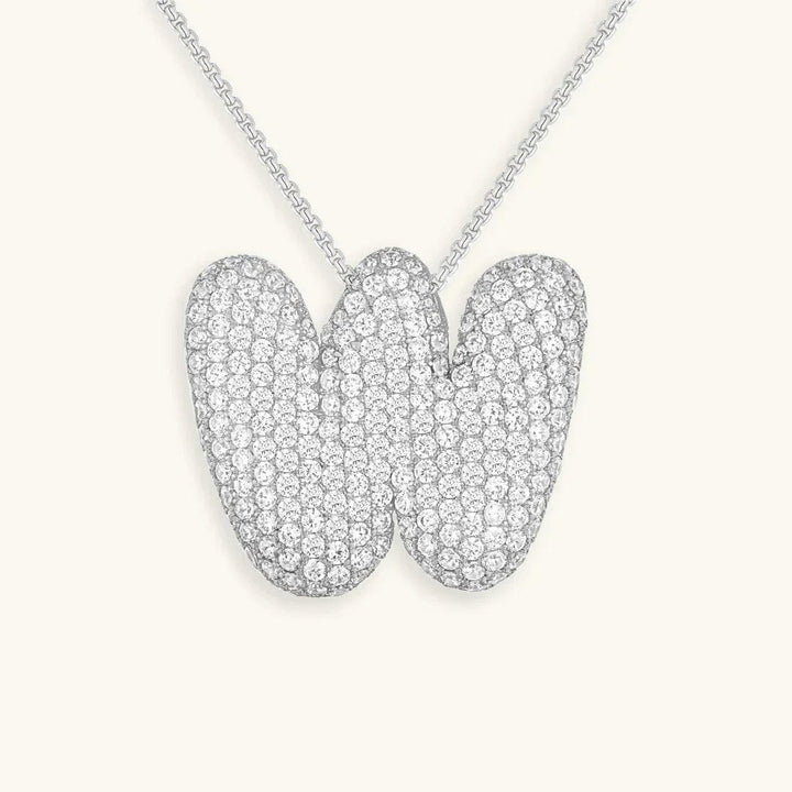 Bubble Initial Crystals Necklace