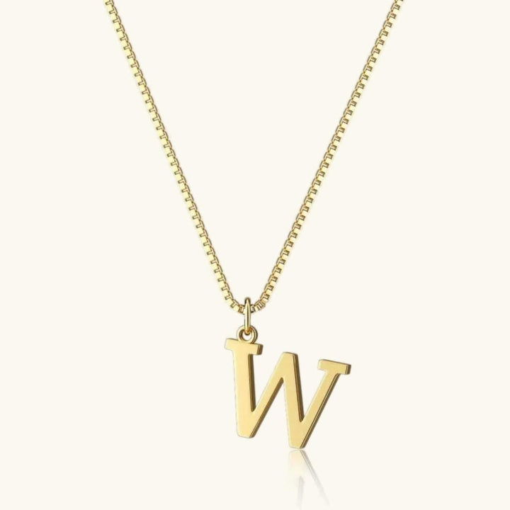 Vintage Letter Initial Gold Necklace
