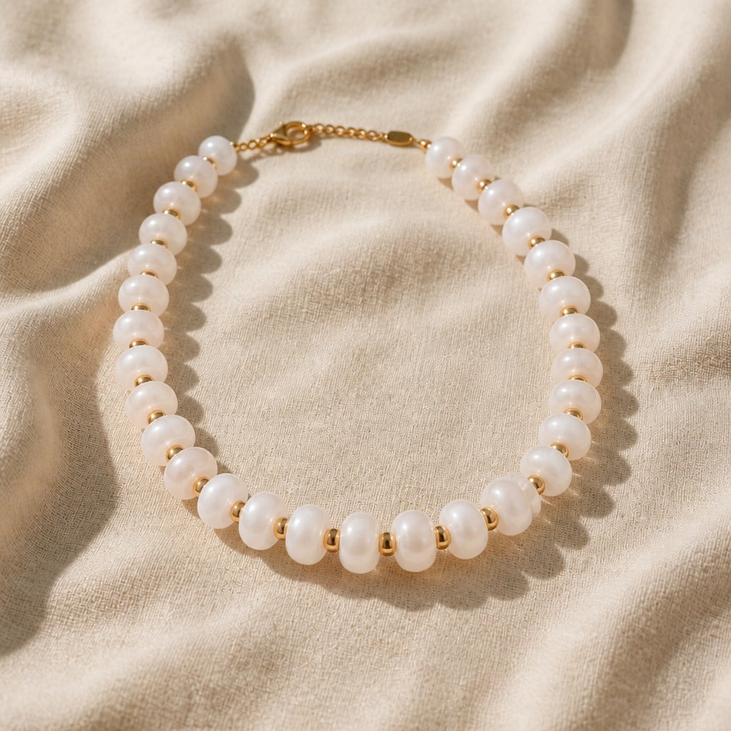 Bohemian Frosted Glass Bead Necklace