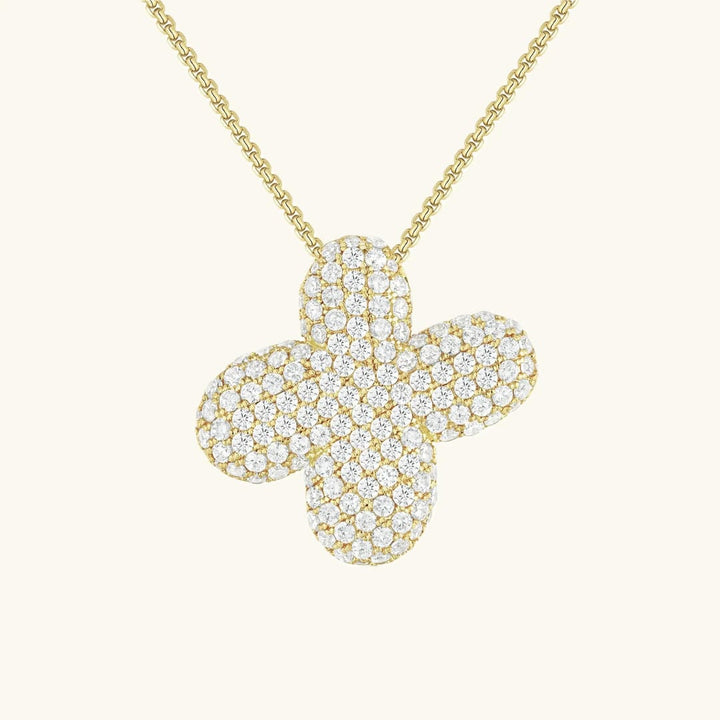 Bubble Initial Crystals Necklace